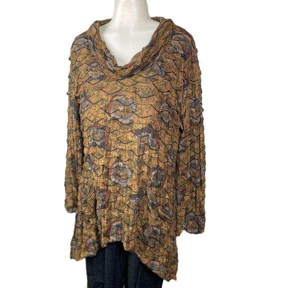 Vintage Pleats Collection Pings Imports Tunic Top - Picture 3 of 10